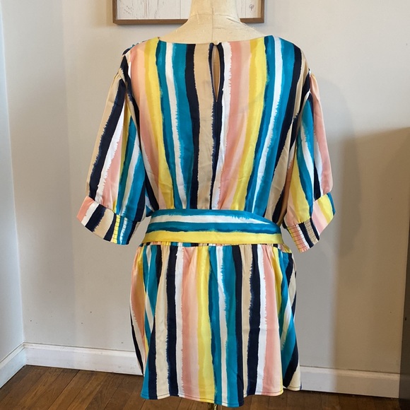 NEW Lane Bryant 28 beautiful blouse with belt - Picture 5 of 9